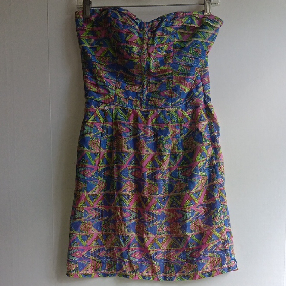 CHARLIE JADE  STRAPLESS  MULTICOLOR DRESS